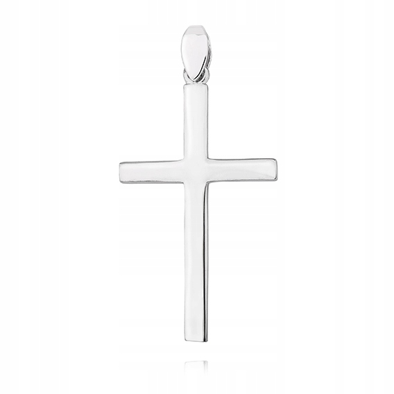 PIĘKNY MĘSKI DUŻY SREBRNY KRZYŻYK 925 RODOWANY KRZYŻ PREZENT DLA MĘŻCZYZNY