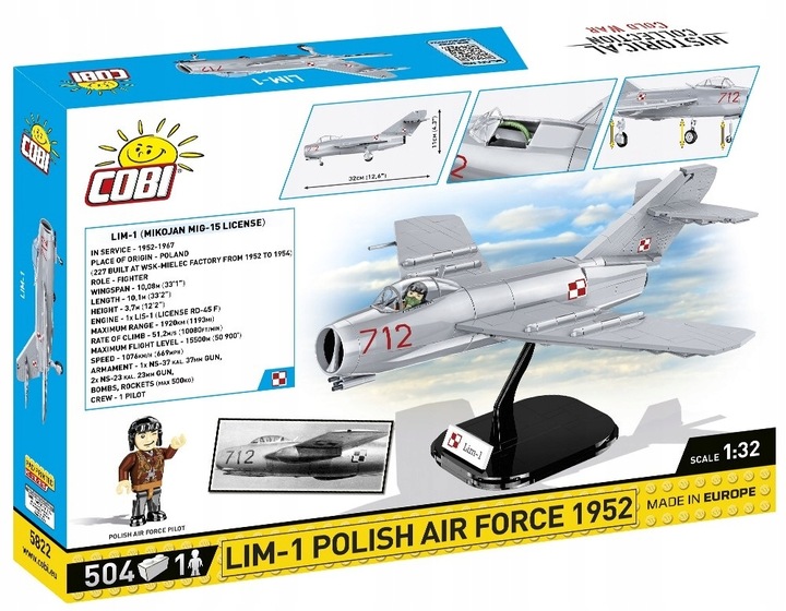 COBI 5822 SAMOLOT LIM-1 POLISH AIR FORCE 1952