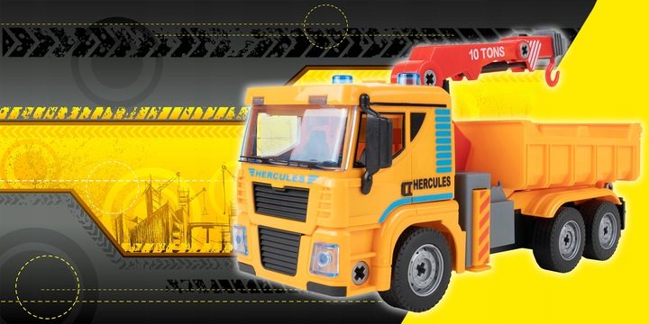 DZWIG AUTO DO SKRĘCANIA MONTAŻU MAŁY MAJSTERKOWICZ W WALIZCE DLA DZIECI