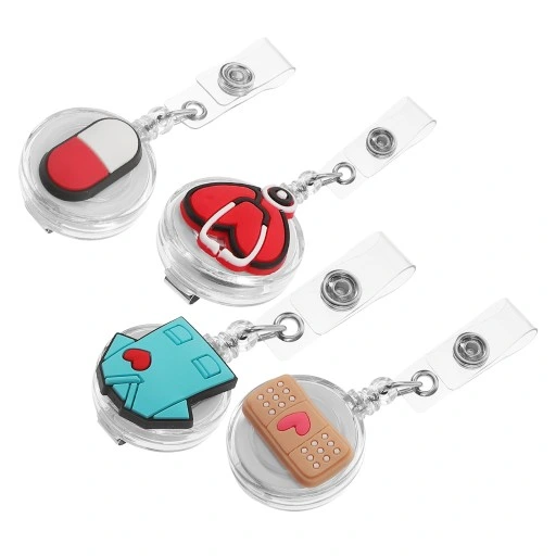 PIELĘGNIARKI ODZNAKA IDENTYFIKATOR KLIP UCHWYT NA NAZWISKO ROLKA 4 SZT