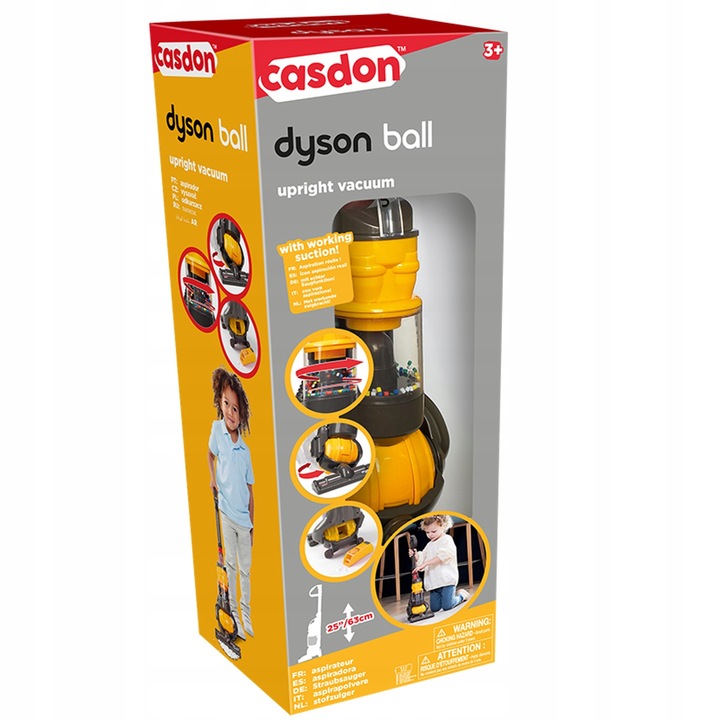 BEZPRZEWODOWY ODKURZACZ DLA DZIECI DYSON BALL DŹWIĘK WCIĄGA CASDON 63 CM