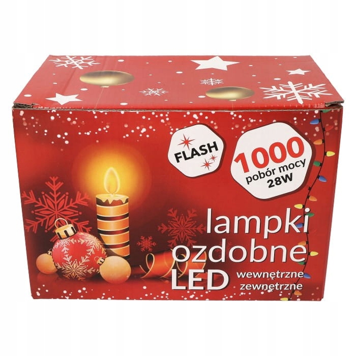 LAMPKI ŚWIATEŁKA CHOINKOWE 1000 LED ZEWNĘTRZNE STAŁE + FLASH NIEBIESKIE