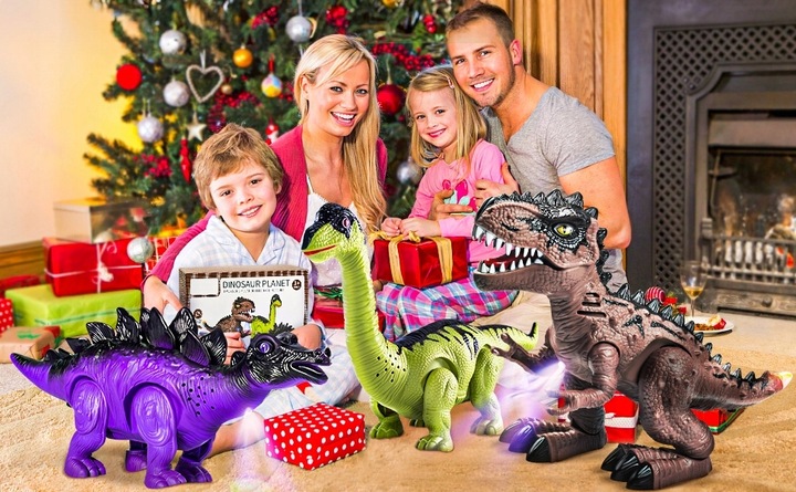 DINOZAURY T-REX ZABAWKA ŚWIECI RYCZY CHODZI INTERAKTYWNY REALISTYCZNY