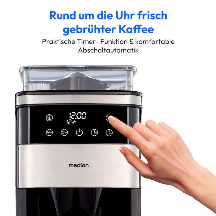 DZBANEK SZKLANY 1.5 L DO EKSPRESU Z MŁYNKIEM MEDION MD 19899