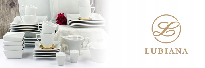 LUBIANA BOSS SERWIS OBIADOWY 18 EL 6 OS PORCELANA