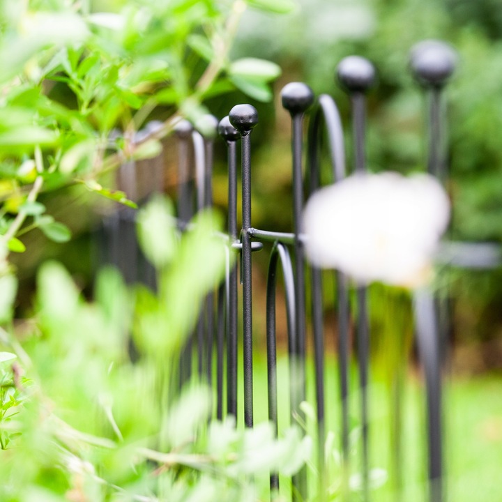 OGRODOWY PŁOT METALOWA PODPORA DO ROŚLIN PODPORY DO KWIATÓW CZARNY