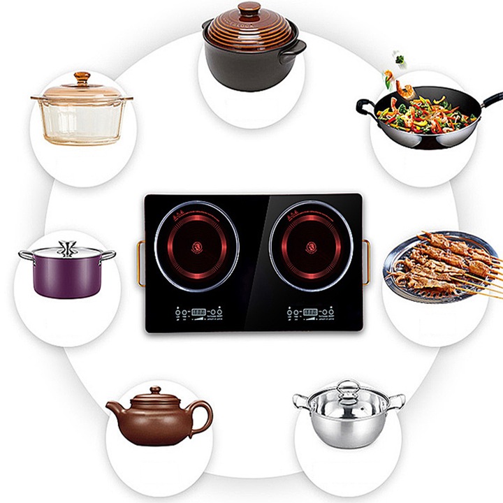 KUCHENKA PŁYTA GRZEWCZA PODWÓJNA DWUPALNIKOWA PRZENOŚNA 4000W ELEKTRYCZNA