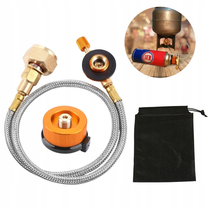 Adapter do napełniania butli propan Rurka metalowa 63cm