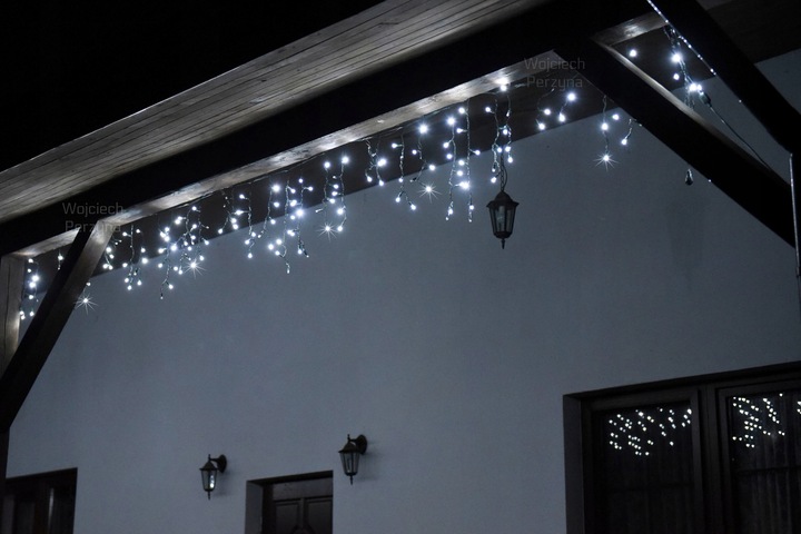 SOPLE 300 LED PROFESJONALNE GRUBE LAMPKI choinkowe KURTYNA + FLASH mikołaj