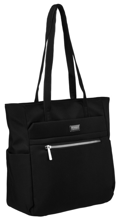 Duża torba damska PETERSON torebka shopper na ramię czarna miejska