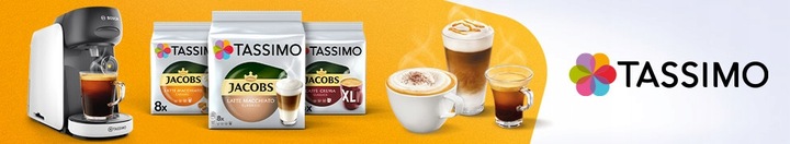 Ekspres kapsułkowy Bosch Tassimo Finesse + 3x Tassimo + kubek
