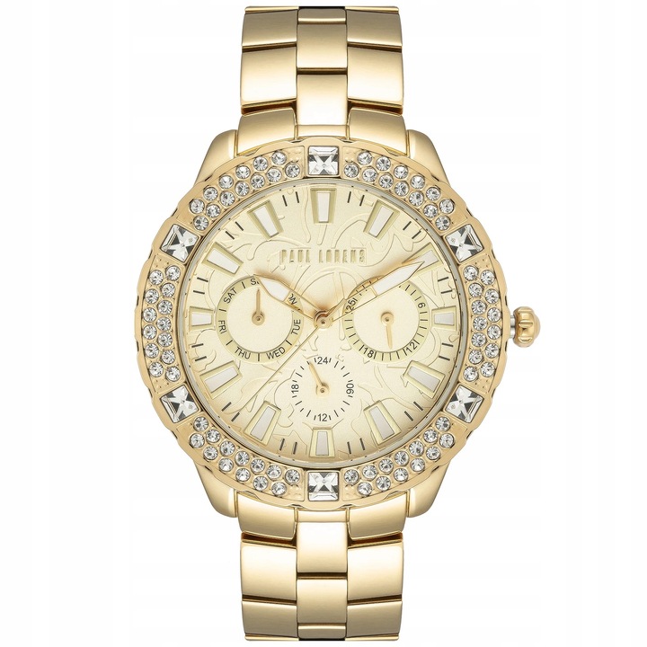 Zegarek damski Paul Lorens NAOMI ZŁOTY elegancki CYRKONIE data box +GRAWER