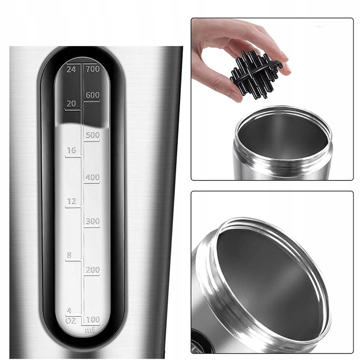 SHAKER 700ml BIDON BIAŁKO SZEJKER DO ODŻYWEK