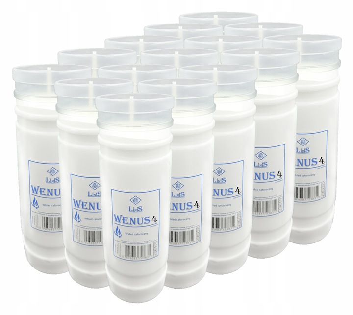 Rewelacyjne wkłady do zniczy Parafinowe Lato Wenus 4 Linis 4dni 20szt.