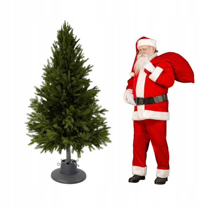 Stojak pod choinkę SREBRNY szary POJEMNIK na wodę 2,1m STABILNY plastik