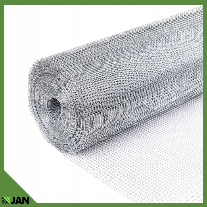 Siatka przeciw Gryzoniom 6x6x0,65 ocynk Hodowlana Na Woliery Zgrzewana 5m2