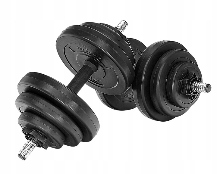 HANTLE REGULOWANE ZESTAW HANTLI HANTELKI SZTANGIELKI DO ĆWICZEŃ 2x10kg 20KG