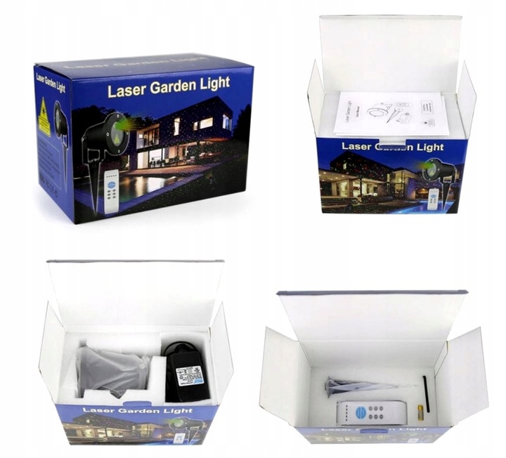 PROJEKTOR LASEROWY ŚWIĄTECZNY LASER RG LAMPKI KOLORY 8w1 STAR SHOWE PREZENT