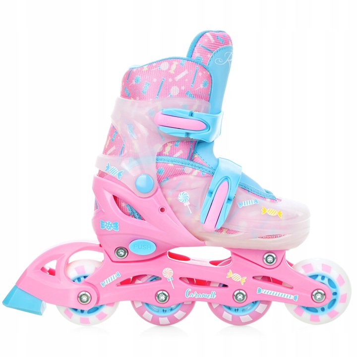 Rolki Regulowane RAVEN Caramell 26-29 Kółka LED