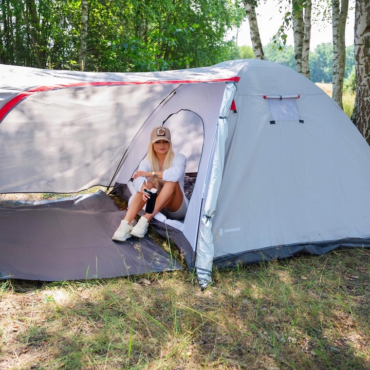 MOCNY NAMIOT TURYSTYCZNY KEMPINGOWY NA BIWAK DUŻY 4-OSOBOWY IGLO 350cm