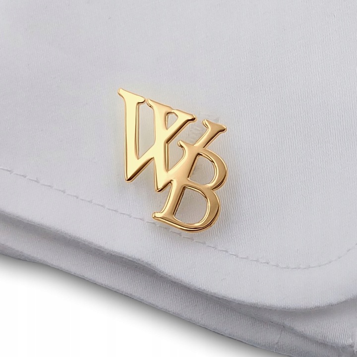 Spinki do mankietów z inicjałami litery alfabetu