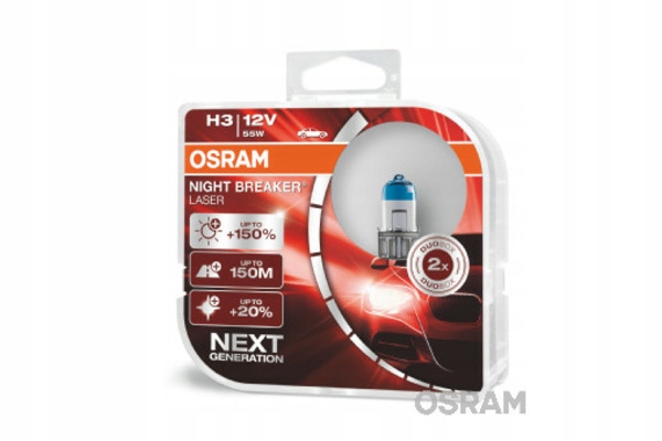 OSRAM Żarówki H3 Night Breaker Laser +150%