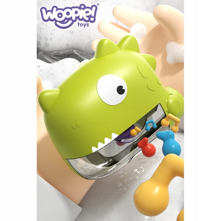 WOOPIE Zabawka do Kąpieli Dinozaur do Robienia Piany Zielony