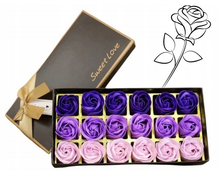 PREZENT WALENTYNKI 18szt mydełka