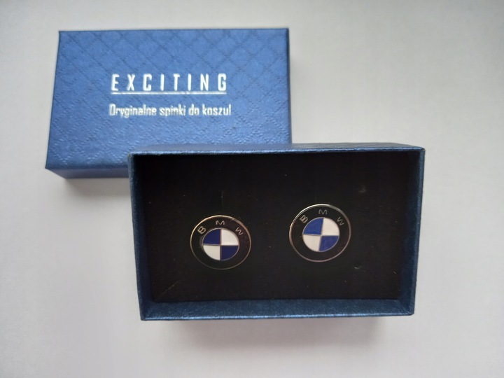 Spinki do koszuli EXC emblemat BMW w pudełku prezent