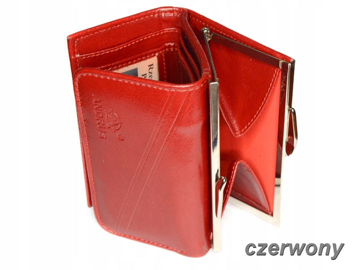 Zgrabny portfel damski ANDRUS - solidna SKÓRA Naturalna - 2 lata gwarancji