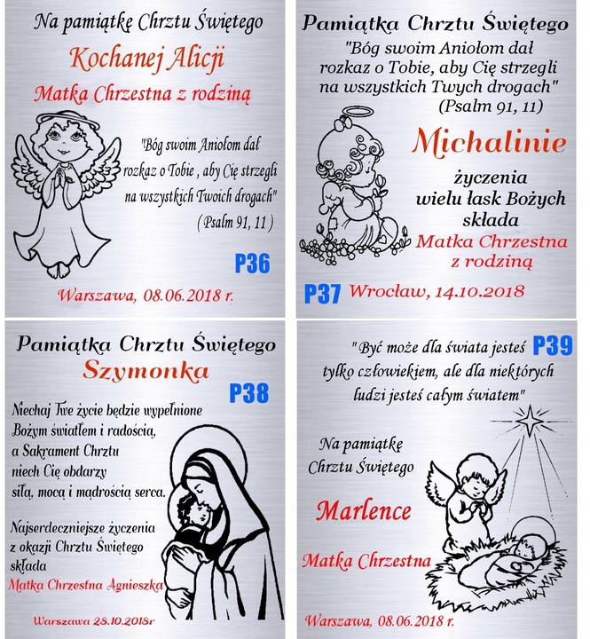 Srebrny Łańcuszek 925 Medalik Matka Serce Chrzest Komunia Grawer