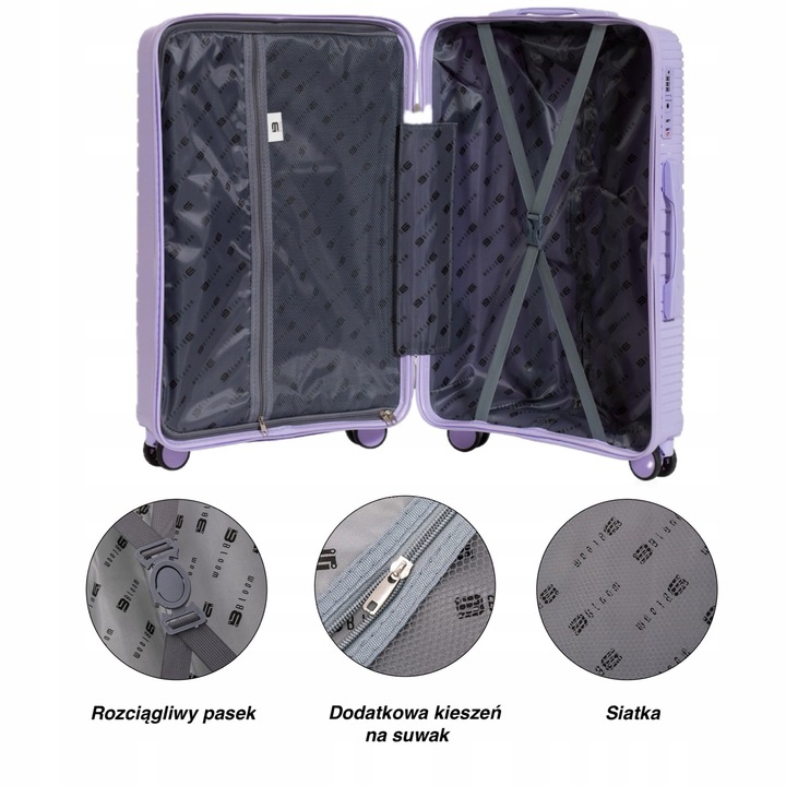 WALIZKA M MAŁA "20" PODRĘCZNA KABINOWA PP NA KÓŁKACH TWARDA BLOOM 6 KOLORÓW