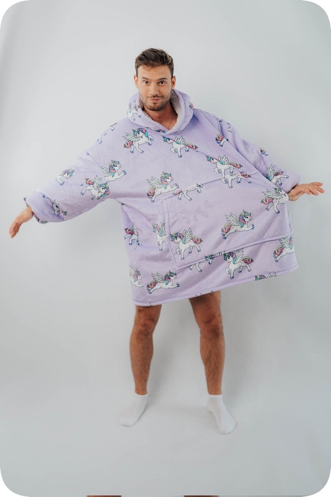 KOC BLUZA Comfy Moment Kocobluza bluzokoc Unicorn Oversize 2w1 prezent