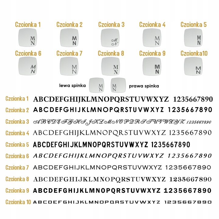 Spinki do koszuli z inicjałami | Srebro 925 | ZaNa