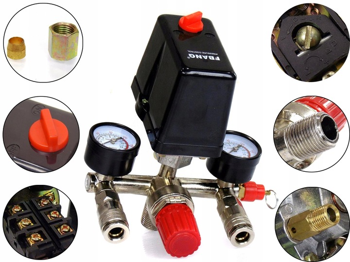 PRESOSTAT 400v włącznik ciśnieniowy do kompresora sprężarki 3 Fazy siłowy