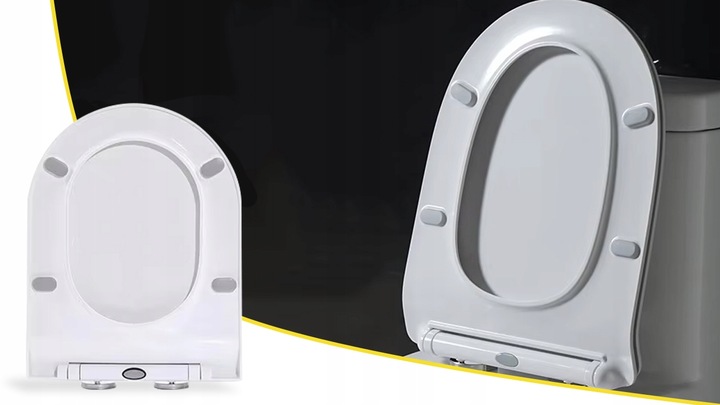 Deska sedesowa wolnoopadajaca uniwersalna do WC klozetowa twarda easy clean