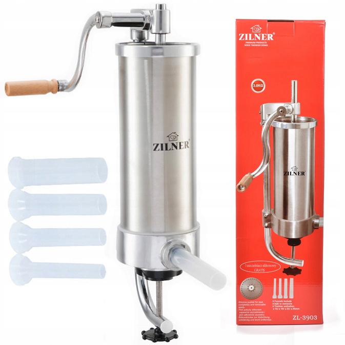 NADZIEWARKA MASZYNKA 3KG 2X TŁOK SZPRYCA DO KIEŁBAS NAPYCHARKA NABIJARKA
