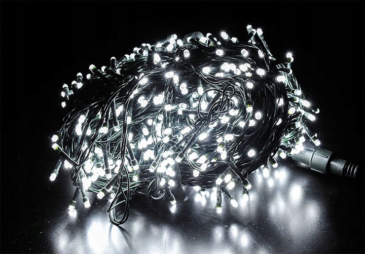 LAMPKI CHOINKOWE LED 1000 ZEWNĘTRZNE GRUBE 68m - ŚWIATŁO STAŁE