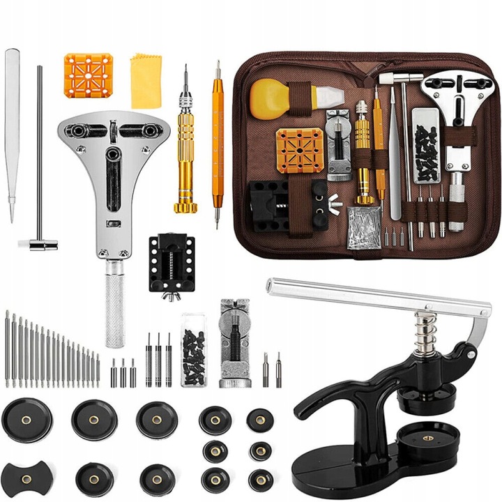 ZESTAW ZEGARMISTRZOWSKI NARZĘDZIA KLUCZ ETUI DO NAPRAWY ZEGARKÓW 162EL