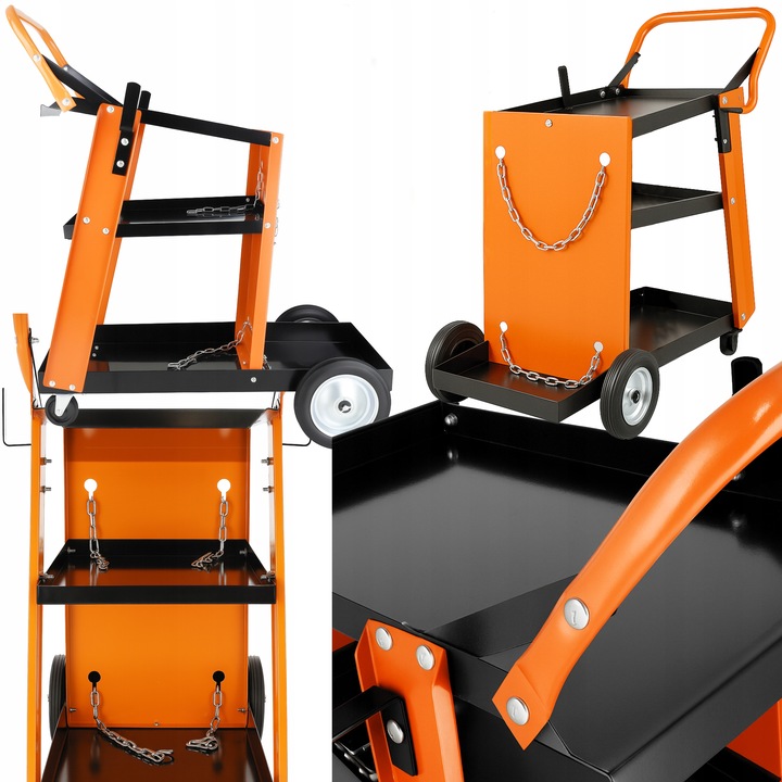 WÓZEK SPAWALNICZY DO SPAWAREK Z PÓŁKAMI STABILNY MOBILNY PÓŁKA NA BUTLĘ