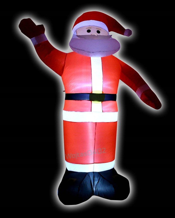 DMUCHANY MIKOŁAJ 1,2M GWIAZDOR LAMPKI choinkowe LED sople choinka ozdoby