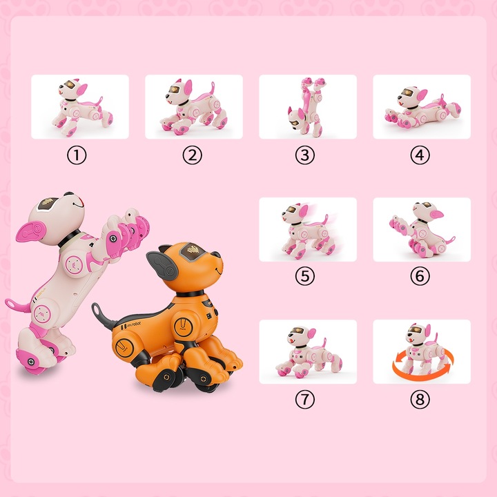 ROBOT INTERAKTYWNY PIES PIESEK ZDALNIE STEROWANY PROGRAMOWANY 20+ FUNKCJE