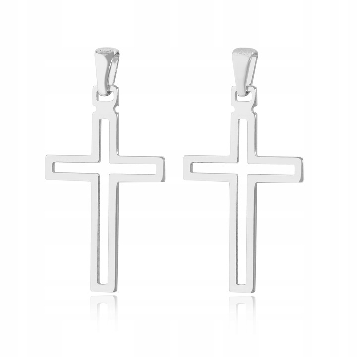 SREBRNY KRZYŻYK MĘSKI NA ŁAŃCUSZEK, SREBRO PRÓBA 925, DLA NIEGO, NOWOCZESNY