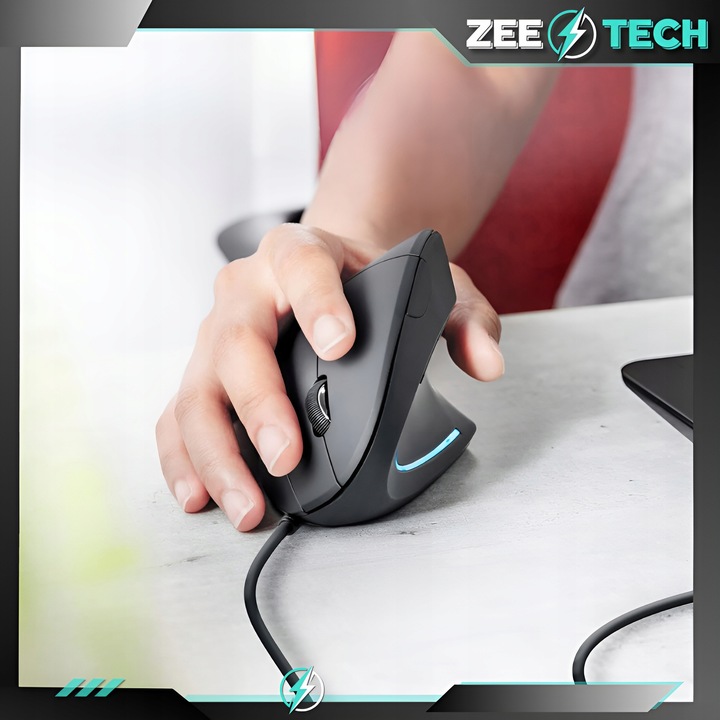 MYSZKA PIONOWA PRZEWODOWA USB WERTYKALNA CICHA DO KOMPUTERA LAPTOPA 3200DPI