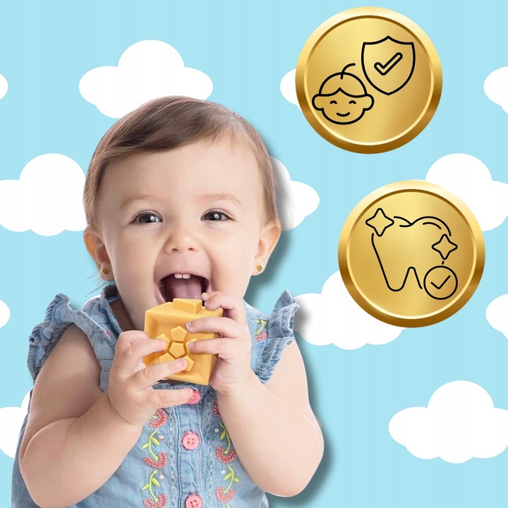 Miękkie kreatywne klocki sensoryczne dla niemowląt dzieci funkcja gryzaka