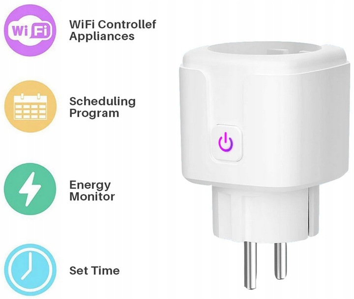 GNIAZDKO ELEKTRYCZNE WIFI STEROWANIE SMARTFONEM LAMPKI ŚWIĄTECZNE TERMOSTAT