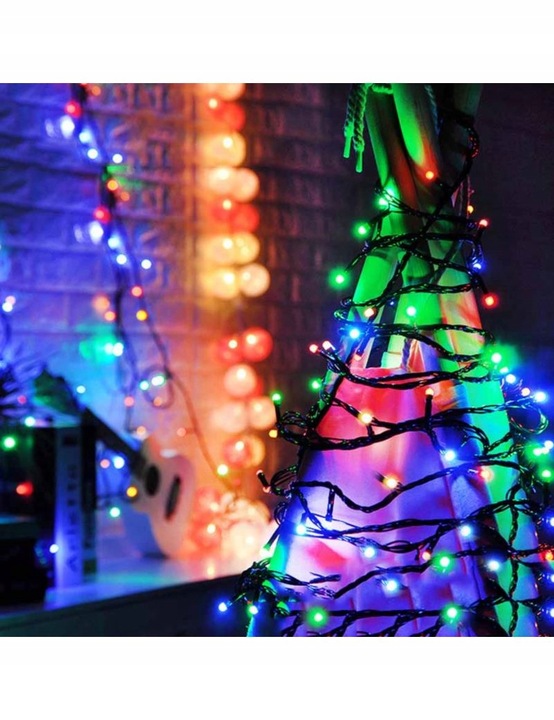 MOCNE LAMPKI CHOINKOWE 500 LED MULTI ZEWNĘTRZNE WEWNĘTRZNE PROGRAMATOR