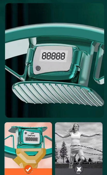 HULA HOP ODCHUDZAJĄCE Z OBCIĄŻNIKIEM I LICZNIKIEM SMART WYPUSTKAMI HULAHOP