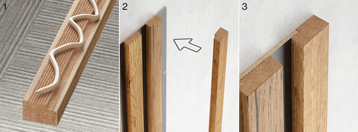 LAMELE ŚCIENNE BIAŁE NA PŁYCIE BIAŁEJ 510x2750mm