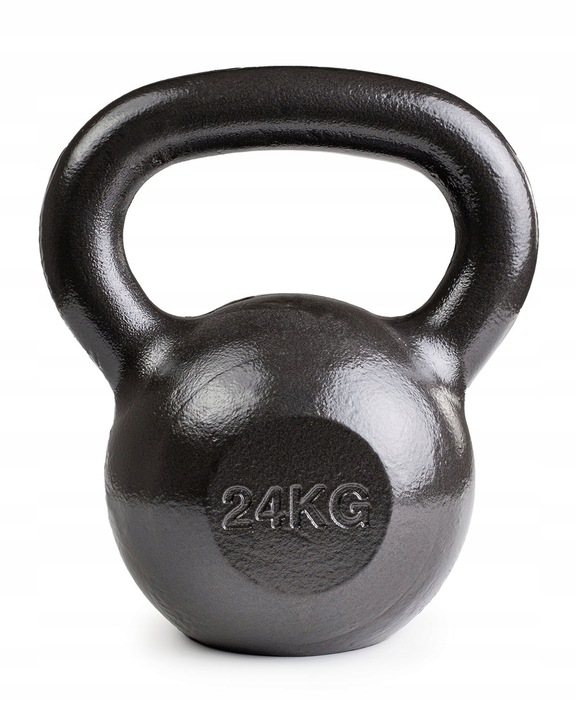 KETTLEBELL ODWAŻNIK DO ĆWICZEŃ KETTLE HANTLA HANTEL ŻELIWNY FITNESS 24KG